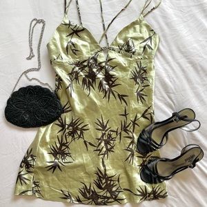 Gold Satin Slip Dress